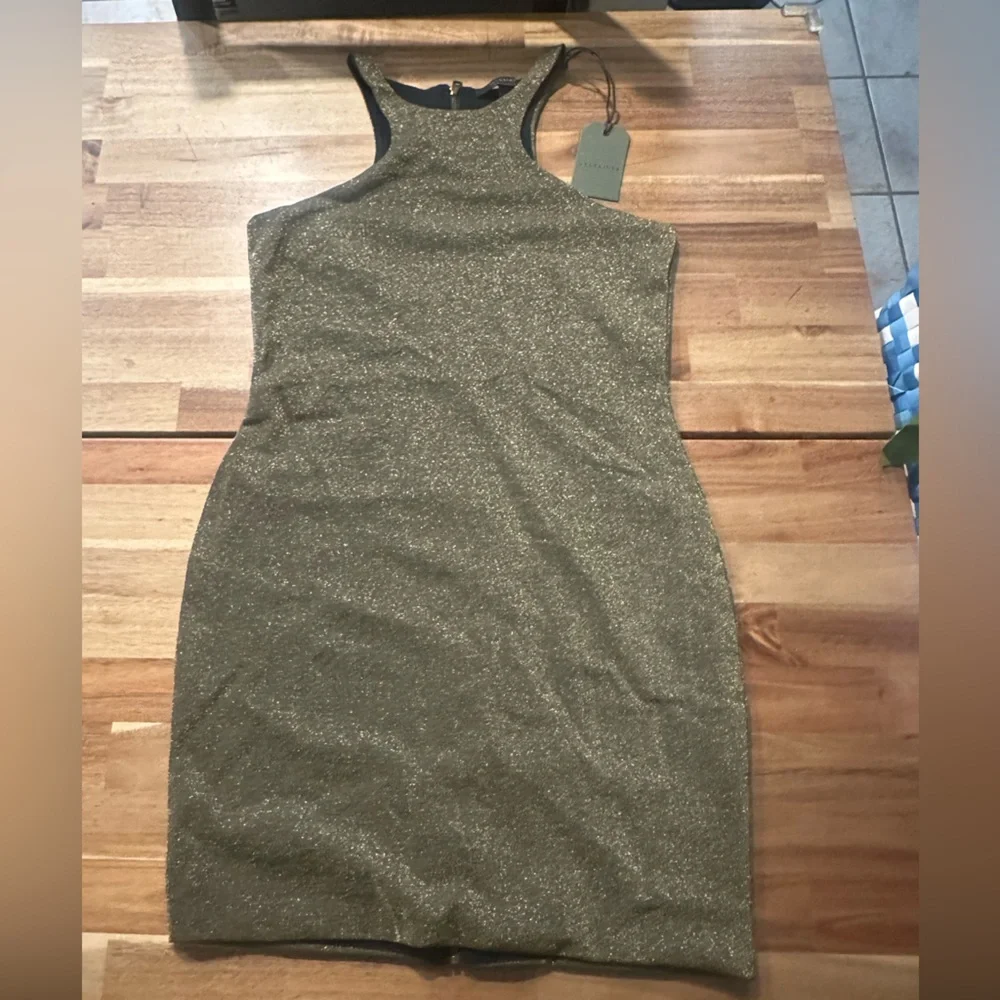 ALLSAINTS | Norma Dress | Gold| US 6 | NWT - Picture 13 of 15